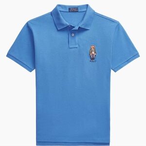 Polo Ralph Lauren Cutom Slim-Fit Polo- Bear - New England Blue Heritage